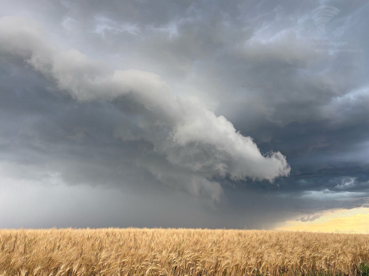 Grungy outflowy supercell west of Torquay, SK 4:22pm
 #skstorm <a href="/teamdomcanada/">teamdomcanada</a>