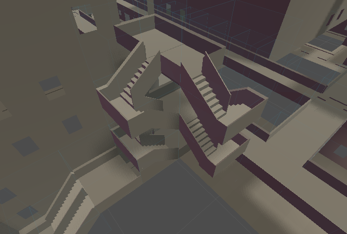 Zielakpl's tweet photo. Stair access gets duplicated, because multiple paths run through the same cells.
Need to make the "second" staircase aware of the first. https://t.co/zIgELuVAqP