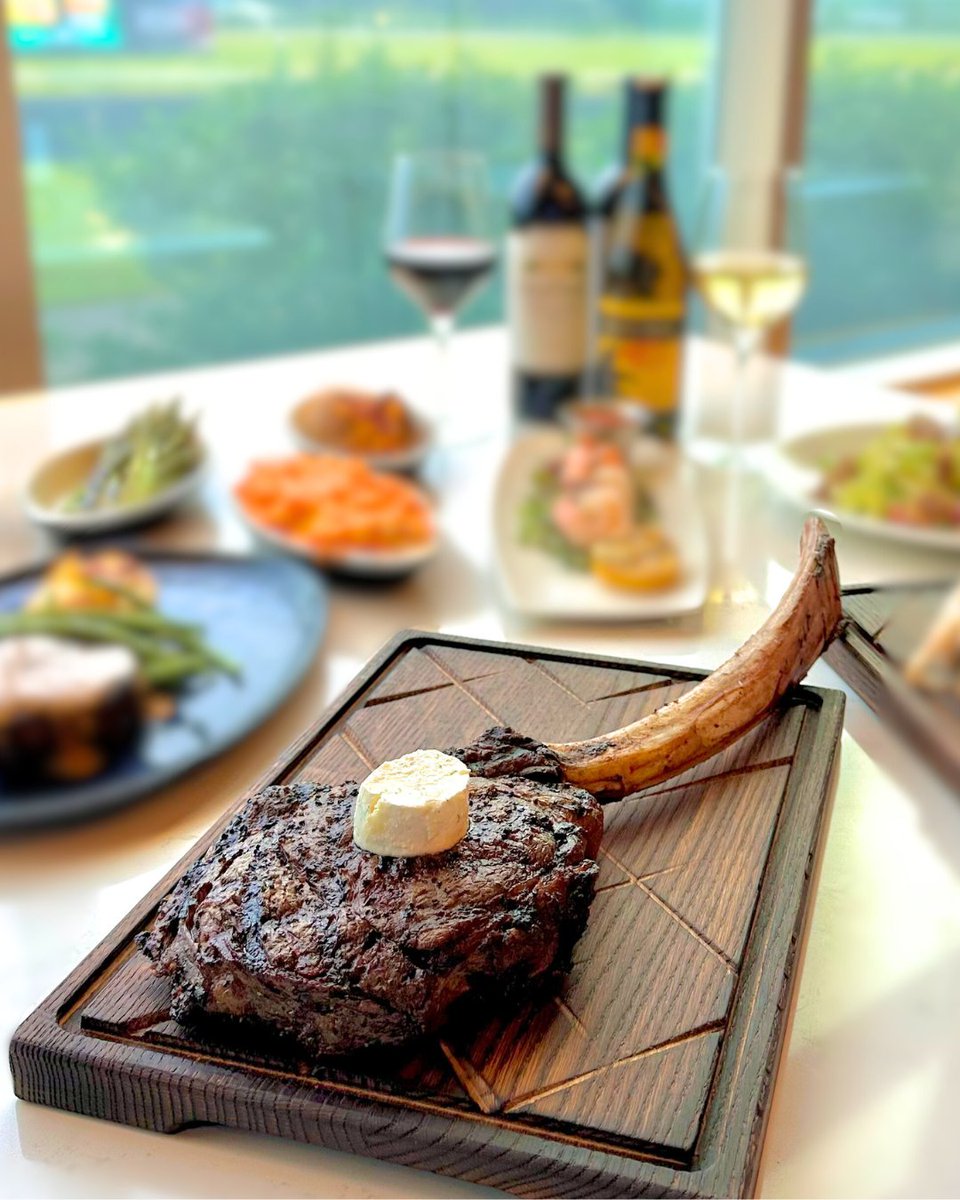 Only a few 34oz Angus Reserve Tomahawk Ribeyes left at Millcreek Grille—perfect for celebrating the weekend in style! 🥩🔥