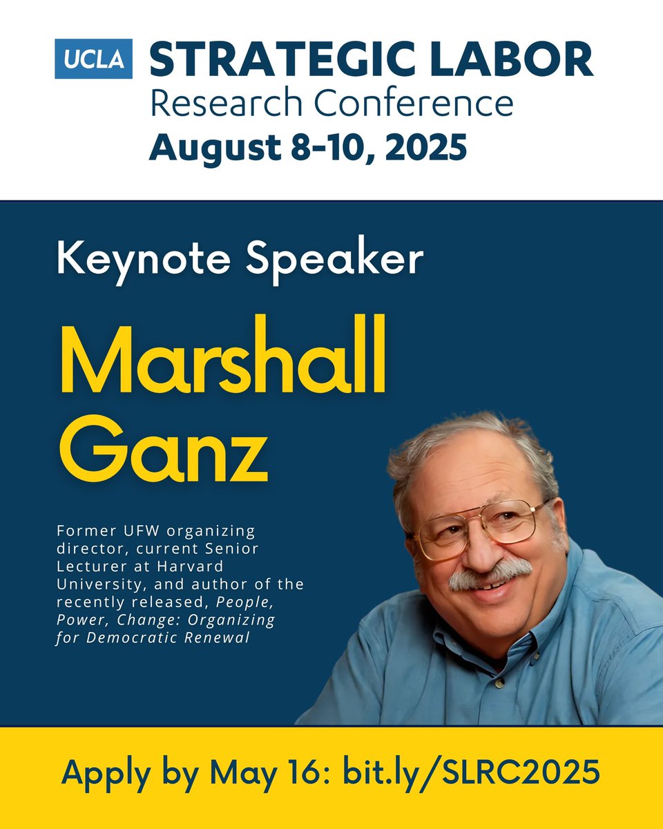 profczm's tweet photo. Awesome Opening Keynote by Marshall Ganz at this year’s UCLA STRATEGIC LABOR RESEARCH CONFERENCE‼️@LALabor @CaliforniaLabor https://t.co/gWyIG3uWJR