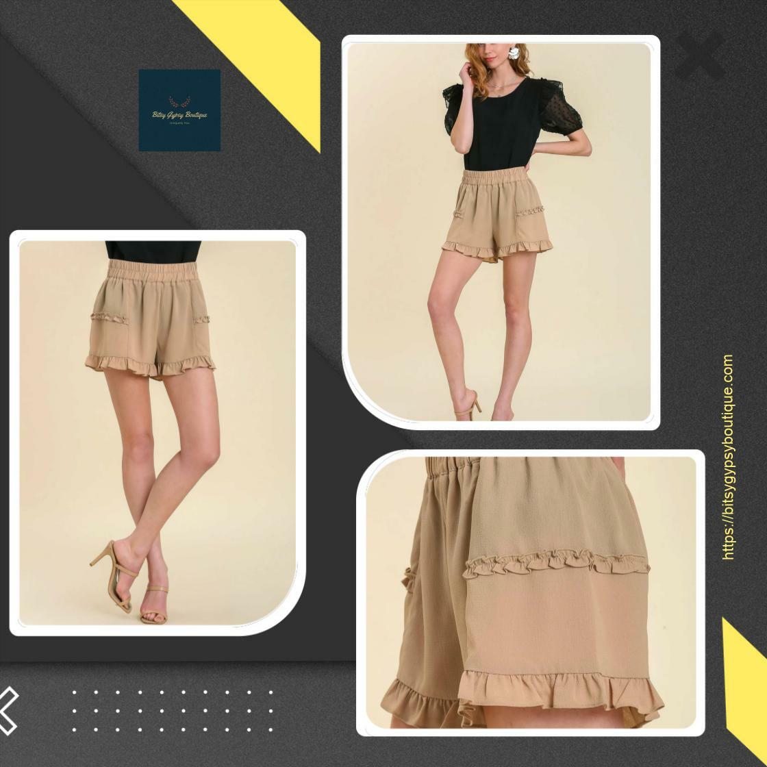 BitsyGypsy's tweet image. Elevate your summer style with our Umgee High Waisted Shorts! Enjoy ruffle trim and an elastic waistband for ultimate comfort. Plus, free shipping within the USA! #SummerFashion #ShortsSeason

 Shop Now bitsygypsyboutique.com/products/umgee…