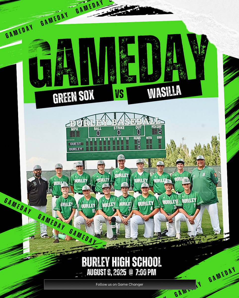 🏟️ GAME DAY, GREEN SOX FANS! ⚾️
Get ready for an exciting matchup as your Green Sox take on the Wasilla Road Warriors all the way from Alaska — TONIGHT at 7 PM!

🟢 Bring the energy
📣 Bring the noise

Let’s show Wasilla how we do it here. See you at the field!💚