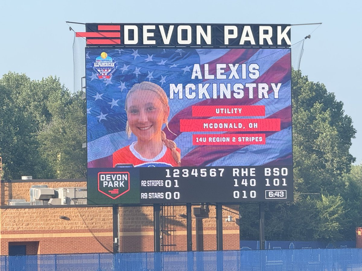 Lexi McKinstry2029 (@amckinstry2029) on Twitter photo I had an amazing time this week in Oklahoma! Thank You USA Softball for putting on this event! It was an honor to play at Devon Park with all these amazing players & Coaches! ๐ฅ
<a href="/tnmojo2011/">TN Mojo 2011 - Brown</a> <a href="/ExtraInningSB/">EXTRA INNING SOFTBALL</a> <a href="/DirectRecruits/">Direct Recruits</a> <a href="/SBRRetweets/">Softball Recruiting Reposts</a> <a href="/LegacyLegendsS1/">Legacy & Legends Softball</a> <a href="/PrepSoftball/">Prep Softball ๐ฅ</a> <a href="/ALLNJSoftball/">NJ softball</a> I had an amazing time this week in Oklahoma! Thank You USA Softball for putting on this event! It was an honor to play at Devon Park with all these amazing players & Coaches! ๐ฅ
<a href="/tnmojo2011/">TN Mojo 2011 - Brown</a> <a href="/ExtraInningSB/">EXTRA INNING SOFTBALL</a> <a href="/DirectRecruits/">Direct Recruits</a> <a href="/SBRRetweets/">Softball Recruiting Reposts</a> <a href="/LegacyLegendsS1/">Legacy & Legends Softball</a> <a href="/PrepSoftball/">Prep Softball ๐ฅ</a> <a href="/ALLNJSoftball/">NJ softball</a>