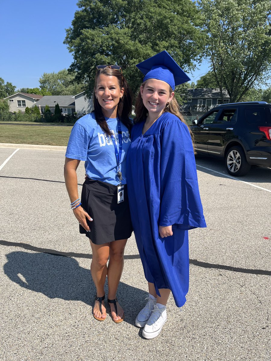 I got to experience a special moment today as both a teacher and a mom. My daughter was chosen to represent the freshman class to highlight the D95 Portrait of a Graduate. I’m so proud of her and our district’s commitment to empower students PreK-12. #Thrivein95