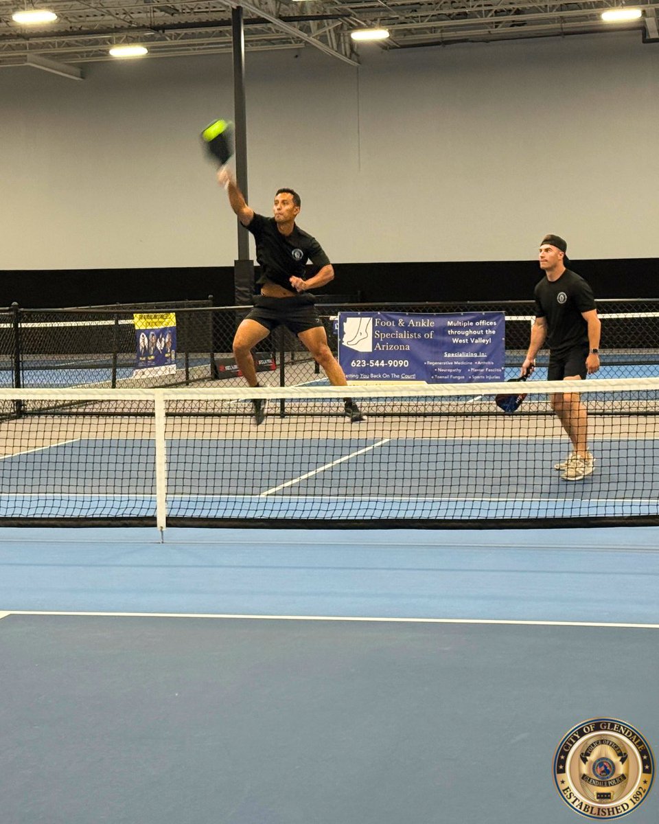 GlendaleAZPD's tweet photo. **Feel Good Friday**
Shoutout to The Pickleball Space for a great tournament last Sat! And THANK YOU to everyone who came out and smashed it on the court! We’re especially grateful for our awesome sponsor @RainbowRyders! Together, we raised funds for @SOArizona. #BeGPD #LETRAZ https://t.co/QUaWZideED