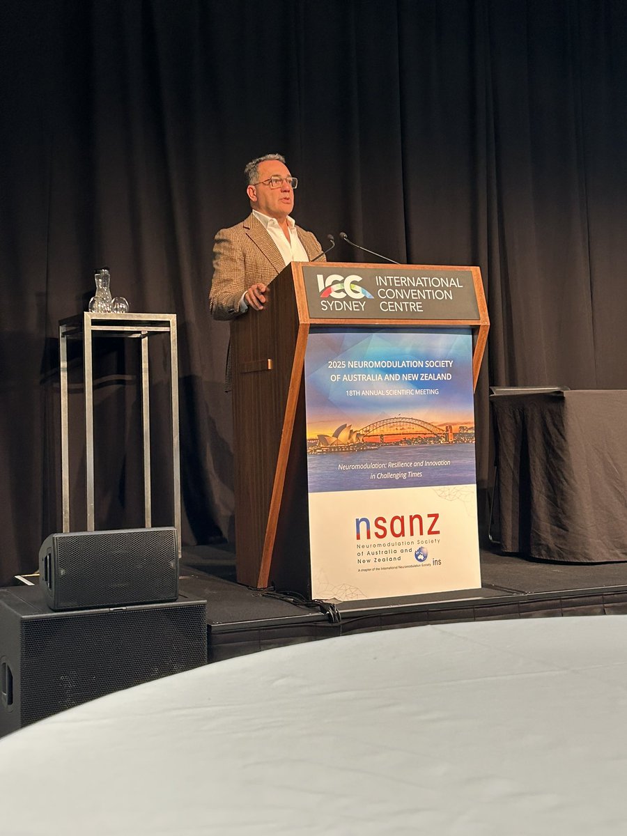 #NSANZASM25
And we are off! Plenary session number one underway!

Dr. Kasra Amirdelfan 

SCS today - Evolving Evidence and Emerging Tecnologies.