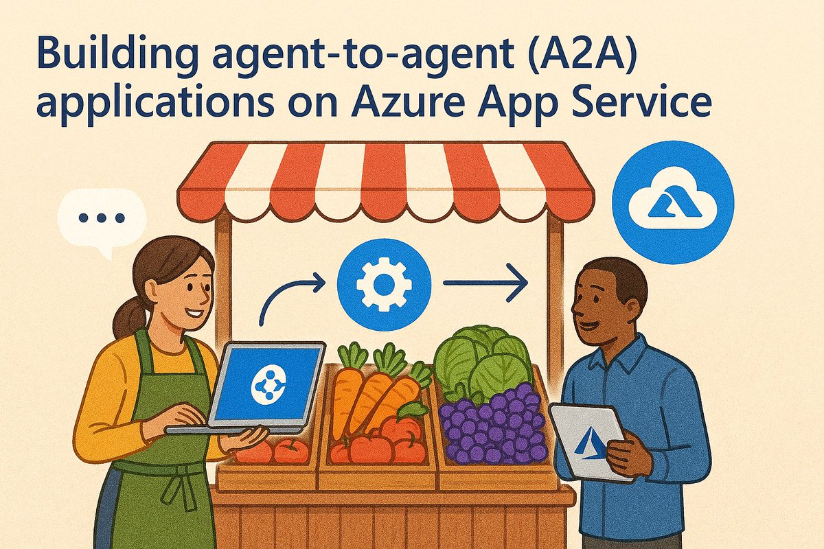 🚀 Build the future of AI with Agent-to-Agent (A2A) apps on <a href="/AzAppService/">Azure App Service</a> !
Learn how to enable multi-agent collaboration using <a href="/SemanticKernel/">Semantic Kernel</a>  + <a href="/Azure/">Microsoft Azure</a> .

👉 Read more: techcommunity.microsoft.com/blog/appsonazu…
#Azure #AI #AppService