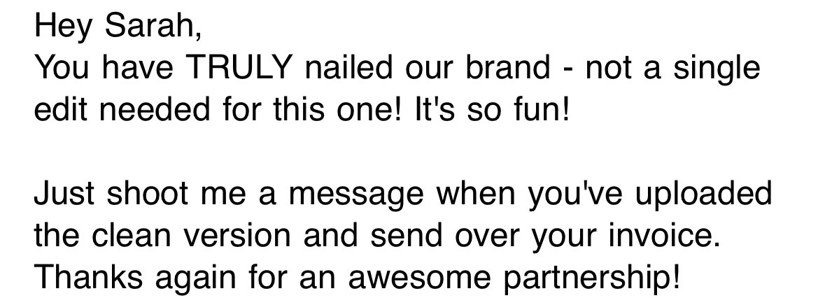 Ending the week with feedback like this has me —😃🥳🎉💃