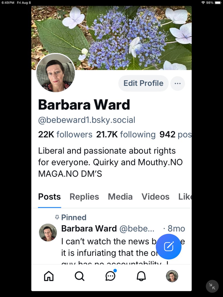 Would love a follow. I typically follow back unless you are a Trumpster, looking for a date or money 😄😄😄😄😄