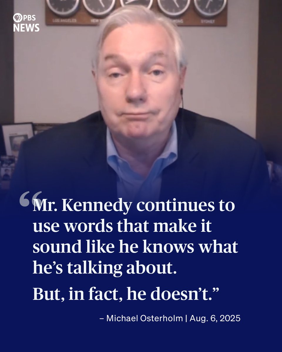 Health Secretary Robert F. Kennedy Jr.'s decision to cancel nearly half a billion dollars in federal funding for mRNA vaccine development is the "most dangerous public health decision" ever, epidemiologist Michael Osterholm said.

"Mr. Kennedy continues to use words that make it