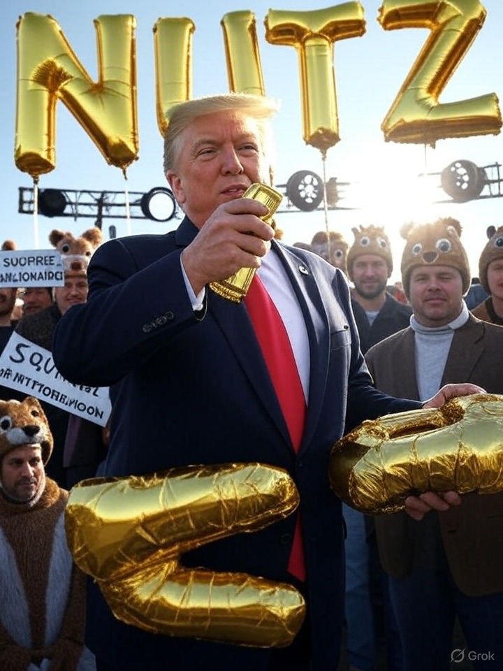 TheMemeLaunchx's tweet photo. The crowd went absolutely wild for DeezNuts Coin! A truly tremendous, beautiful rally. The squirrels are out, the signs are up, and we're officially making meme coins great again. The rocket is fueled and ready to launch! 🚀

#DeezNutsCoin #NUTZ #Crypto #MemeCoins #nft #Airdrop https://t.co/e5gcVfRjRT
