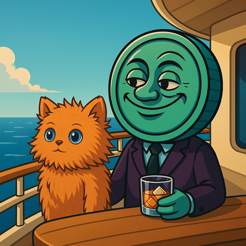 0zfuture's tweet photo. Me explaining to @KoruSolana how we turned meme magic into yacht money 🐱🥃💸”

#DegenLife #BullRunEnergy #MemeMagic #CatApproved #PumpItUp #CryptoComedy #RichCat #ToTheMoon #YachtVibes #SendIt https://t.co/EBmPslgr7w