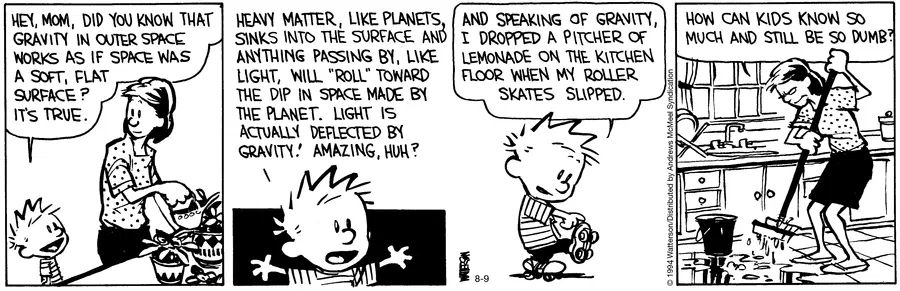 Calvinn_Hobbes's tweet photo. Calvin’s grasp of cosmic physics is impressive. His roller skate experiment… less so.
#CalvinandHobbes #GravityCheck https://t.co/kRhqsJmtve