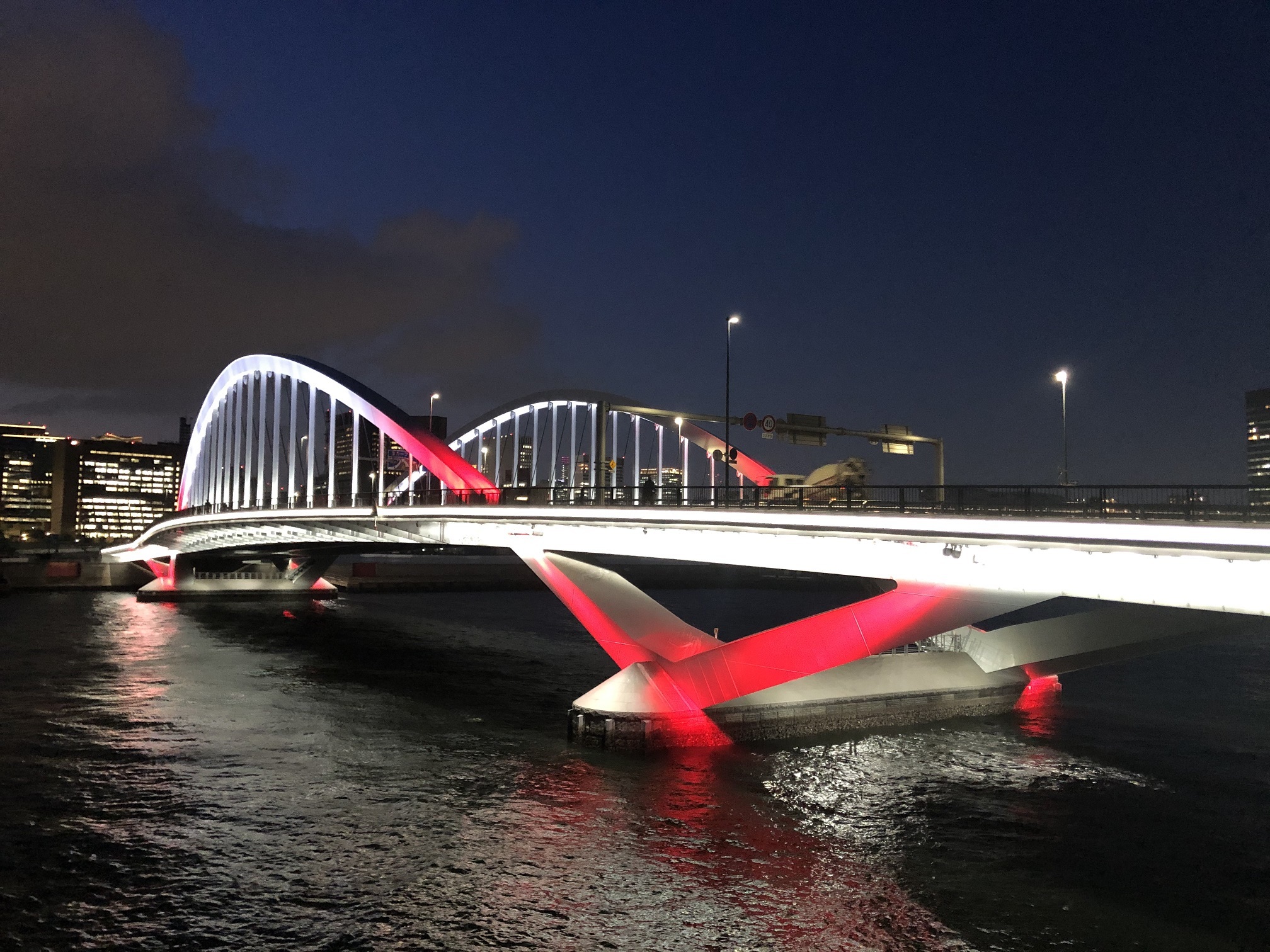 虹の架け橋　 水穂大橋 (みずほおおはし)】 #北海道 の豊平川に架かる鋼アーチ