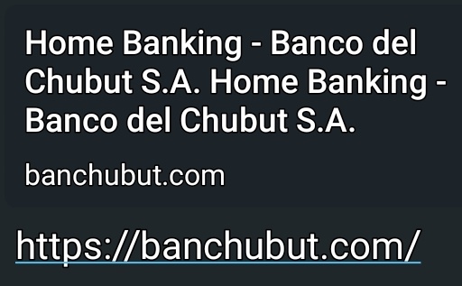 ALERTA POR ESTAFAS ONLINE: Se detectaron publicaciones falsas que ofrecen “préstamos inmediatos” a nombre del Banco del Chubut. No ingreses a los enlaces ni envíes datos personales.
Verificá siempre en la página oficial: bancochubut.com.ar.