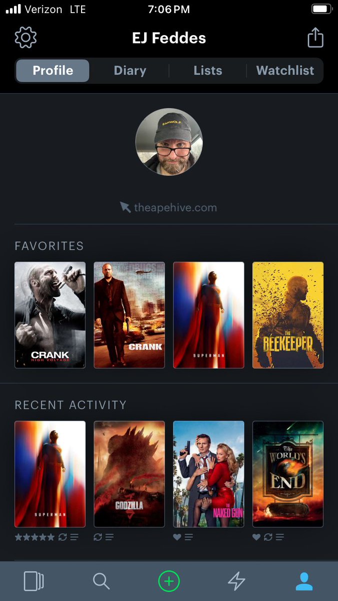 Because I only give star ratings to Jason Statham movies (and made a one-time exception for Superman) my Letterboxd Top 4 is a window into madness.