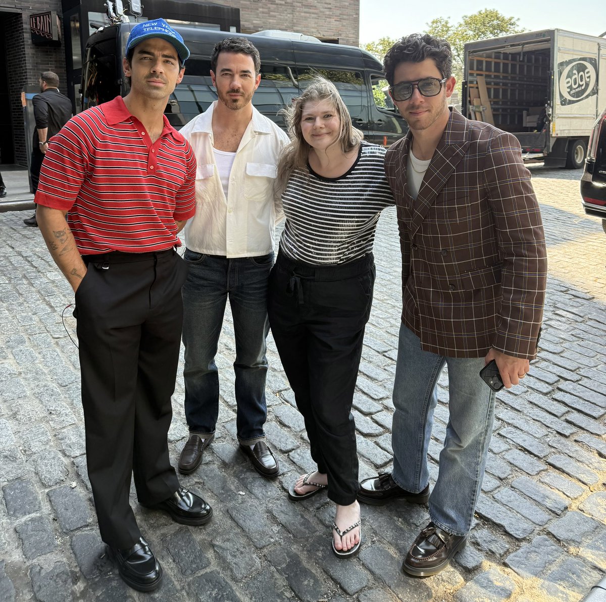 ᨒ Hayley Rae ᨒ (@hayleyx3jb) on Twitter photo Feeling very lucky & blessed to have been able to catch my favorite humans on album release day AND on set of their new music video 🥹 <a href="/jonasbrothers/">Jonas Brothers</a> <a href="/nickjonas/">Nick Jonas</a> <a href="/joejonas/">J O E J O N A S</a> <a href="/kevinjonas/">kevin jonas</a> thank you for always being so kind. Congrats on #greetingsfromyourhometown see you Sunday to kick Feeling very lucky & blessed to have been able to catch my favorite humans on album release day AND on set of their new music video 🥹 <a href="/jonasbrothers/">Jonas Brothers</a> <a href="/nickjonas/">Nick Jonas</a> <a href="/joejonas/">J O E J O N A S</a> <a href="/kevinjonas/">kevin jonas</a> thank you for always being so kind. Congrats on #greetingsfromyourhometown see you Sunday to kick