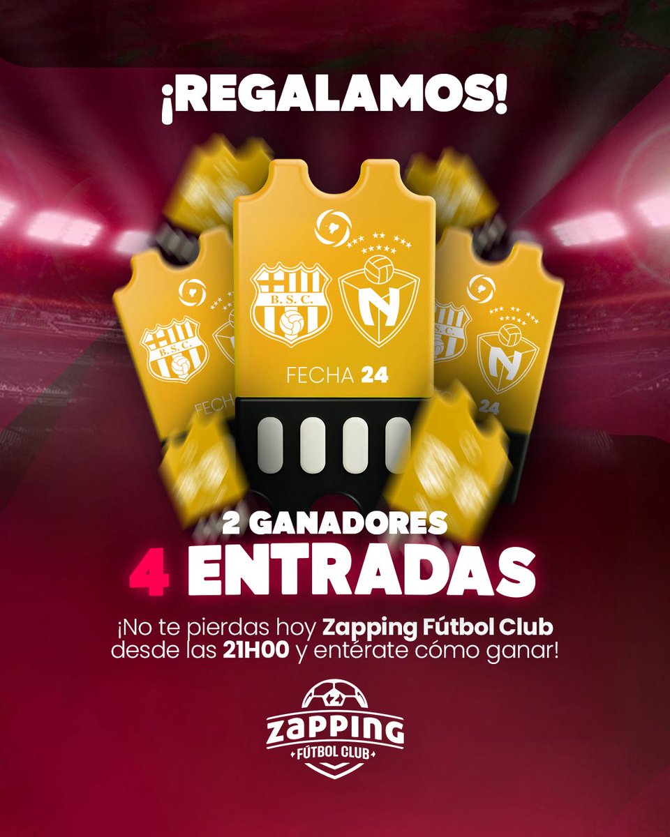 zapping_ecu's tweet image. #AlertaDeSorteo: ¡Te llevamos al Atahualpa! 🚨🏟️

¿Quién tendrá la llave del gol en el duelo entre @elnacionalec y @BarcelonaSC? 

Responde y participa por entradas dentro de poco en nuestro programa 🎟️ #ZappingFC