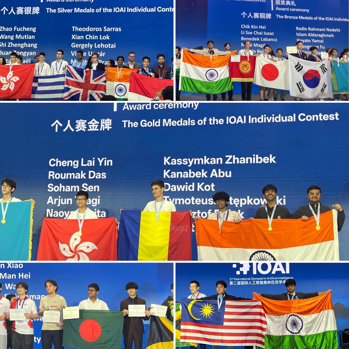 🇮🇳🏆🔥 A stunning debut for #TeamIndia <a href="/IOAIOfficial/">International Olympiad in Artificial Intelligence</a>  2025! 🧠💥 

3 Gold 🥇 | 2 Silver 🥈 | 1 Bronze 🥉 | 1 Honourable Mention 🎖️

🙌🎉Our two teams have made India proud with their performance! 🙌🎉

🙏💙 Special thanks to everyones support! 

#AIOlympiad #ProfGiri #VPGiri