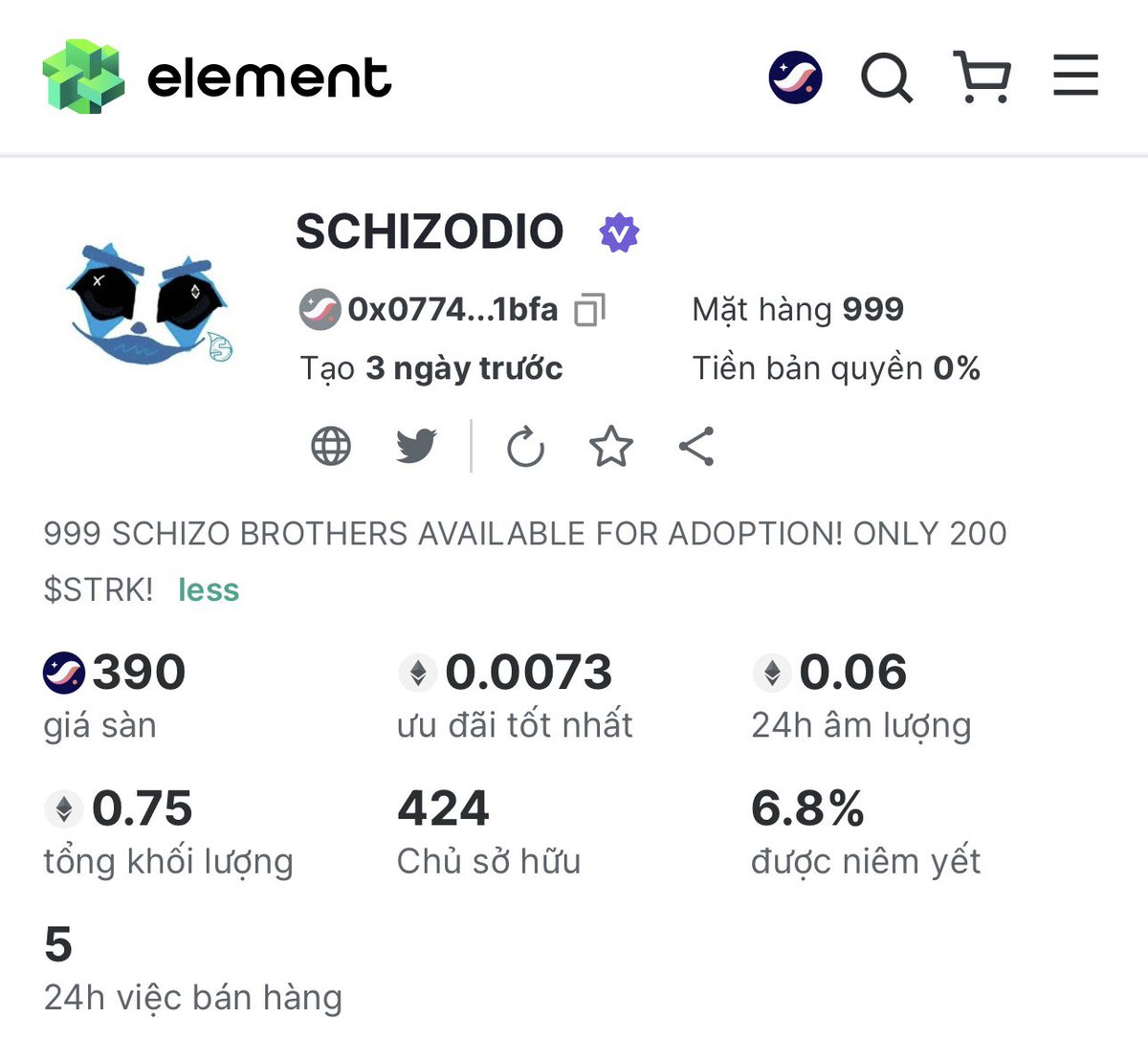 GM Starknet brothers,

- when the market is bearish i talk about tech. 
- when the market is bullish i talk about memecoin and shitpost.

ETH is over $4k now 🔥🔥🔥
It’s the time.

Recently almost the entire Starknet ecosystem has been hot thanks to schizodio, so what is it?
-