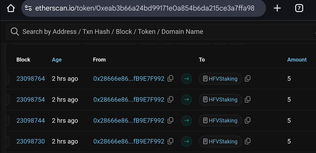 HFVProtocol's tweet image. 🔥 HFV Staking – Mainnet Test LIVE! 🔥

We’ve officially staked in all tiers – 21d, 3m, 6m, 12m – and the contract is running flawlessly on Ethereum Mainnet! ⚡

This is real-time testing before the public launch. UI/UX upgrades are next.

📜 Contract:…