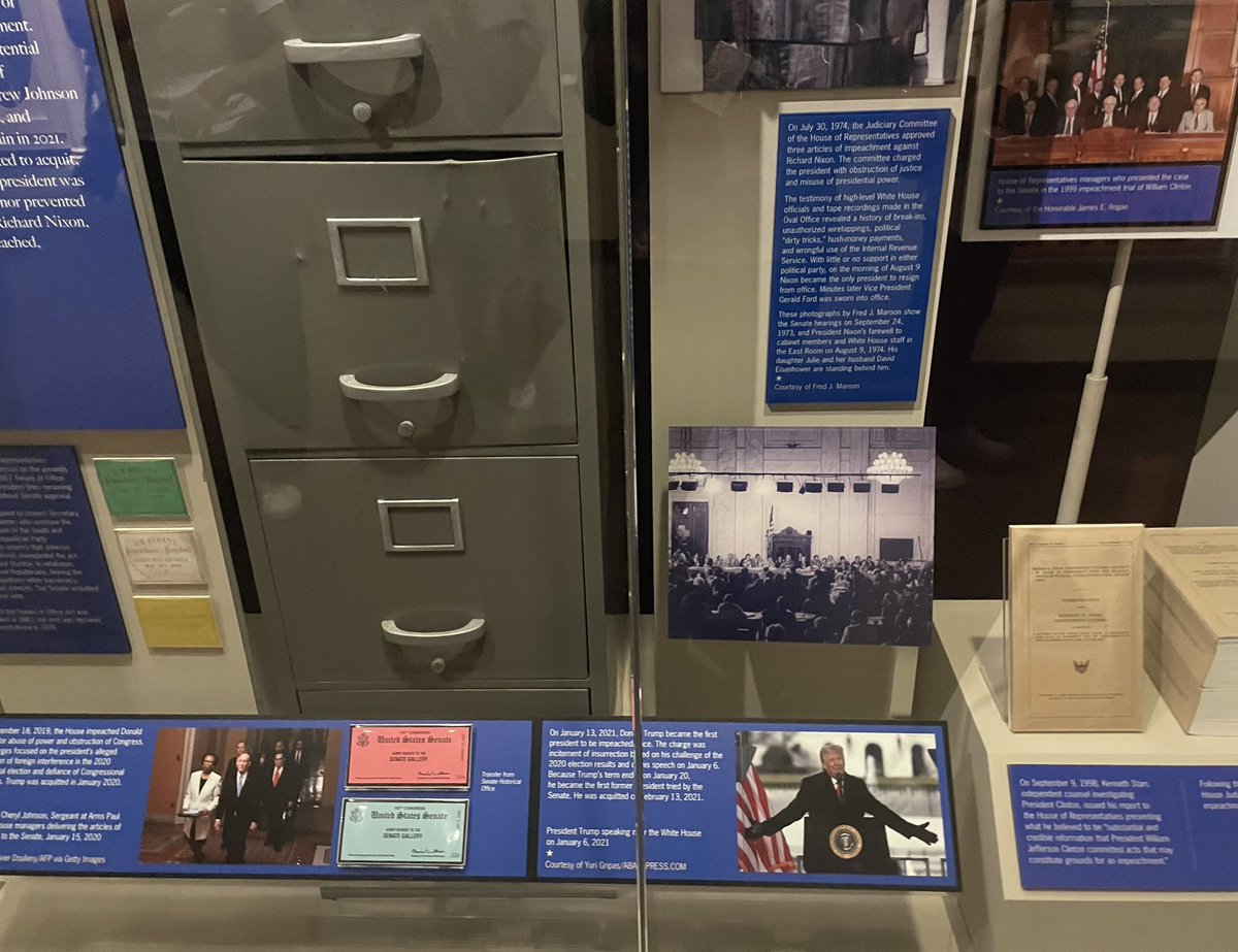 jbendery's tweet image. This morning, the National Museum of American History added Trump back into its exhibit about presidents that have been impeached. Last month, it removed two references to his two impeachments.

Pics from someone at the exhibit today: