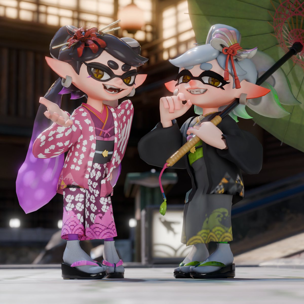The Yukata Sisters 
#Splatoon #Splatoon3 #スプラトゥーン3