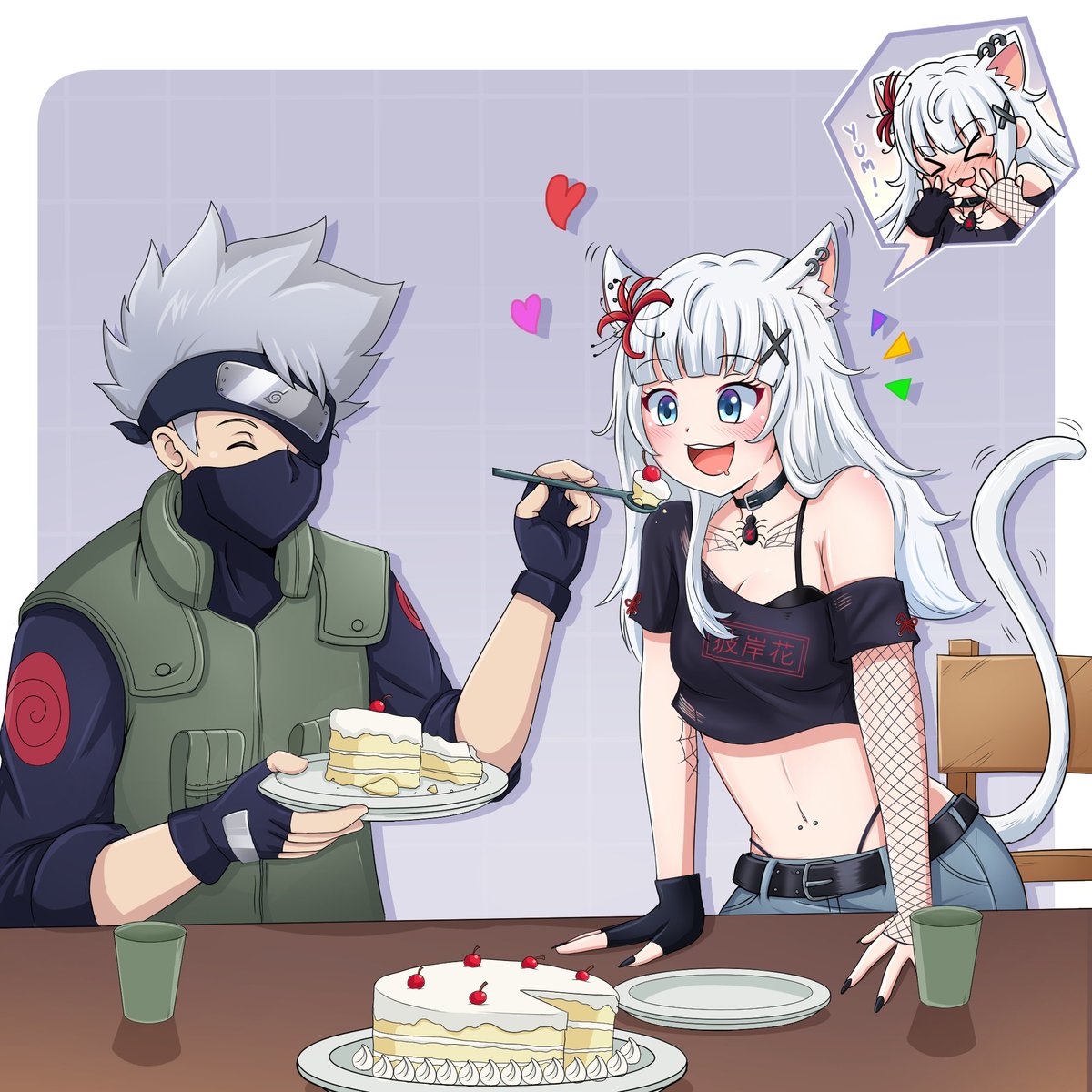 The best part of being an adult with money is feeding my delusions. (Also this is totally real and was drawn from an actual photo of Kakashi and I) 

Thank you <a href="/XcelonArt/">Xcelon</a>