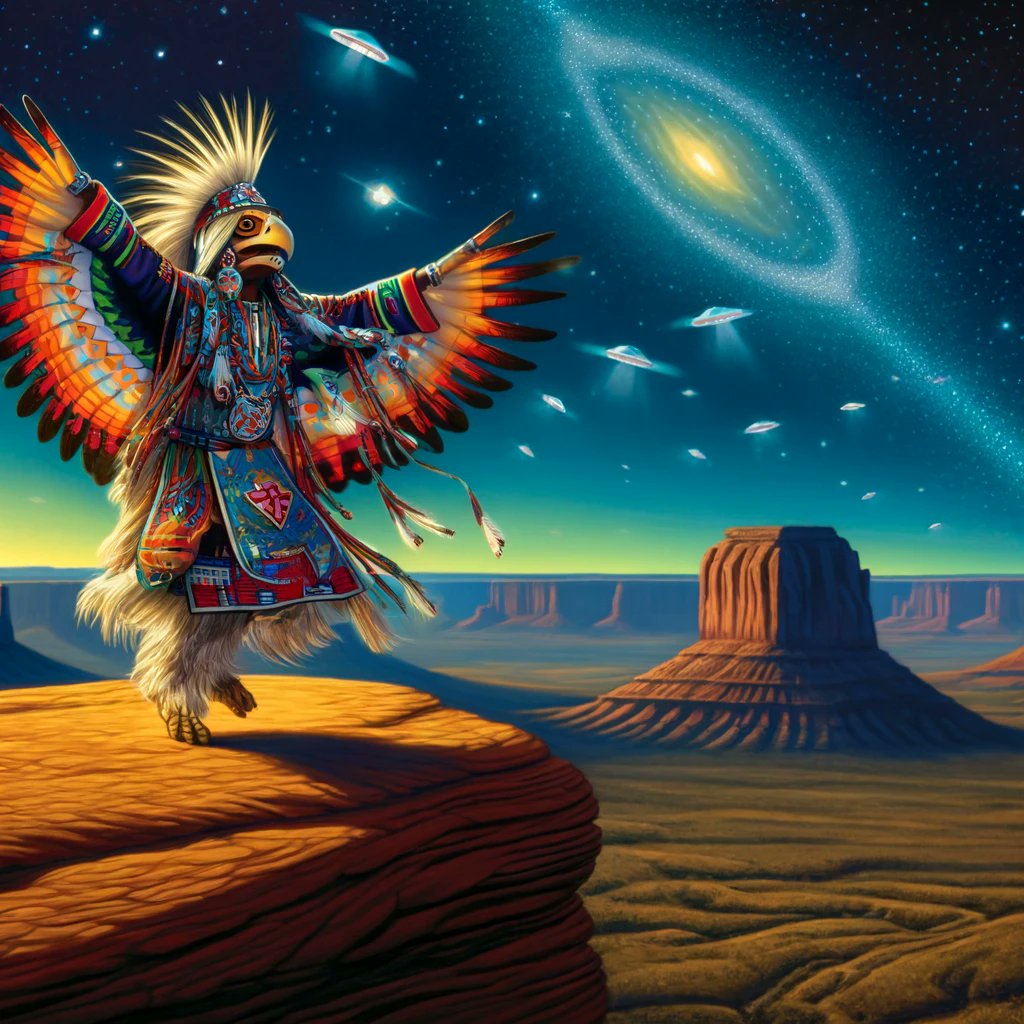 BTMeatsuit's tweet photo. ITS TIME! WHATS YOUR MISSION? Hopi Indians speak of Kachina, ancestors from the stars, who flew across the sky in a star. Bringing insight and prophetic information about the exact mess we are in today. 
#Kachina #StarPeople #PropheticVision 
#Hopi #Indigenous #Alien #UFO https://t.co/EBNpEDLPhe