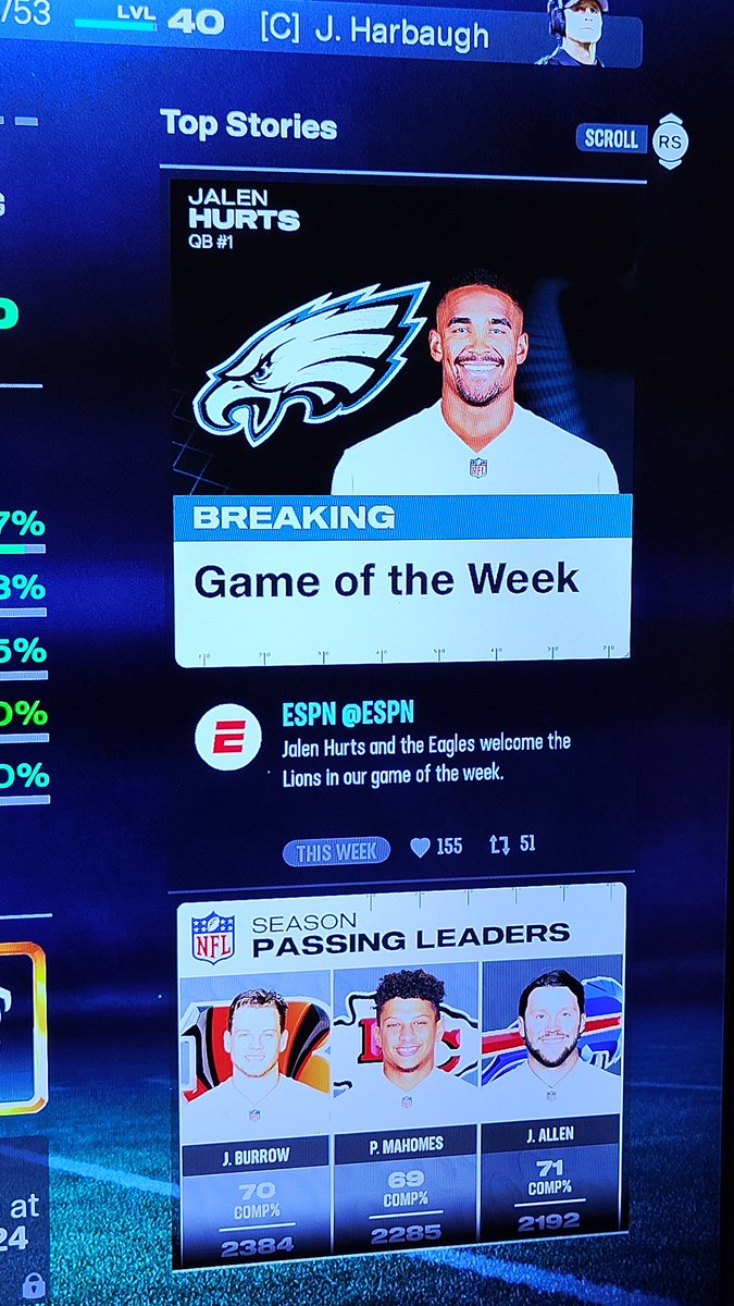 Could've added all these tweets to the weekly recap show to make it more immersion but no y'all make it barebones <a href="/ScottOGallagher/">Scott O'Gallagher</a> <a href="/EAMaddenNFL/">Madden NFL 26</a> #Madden26