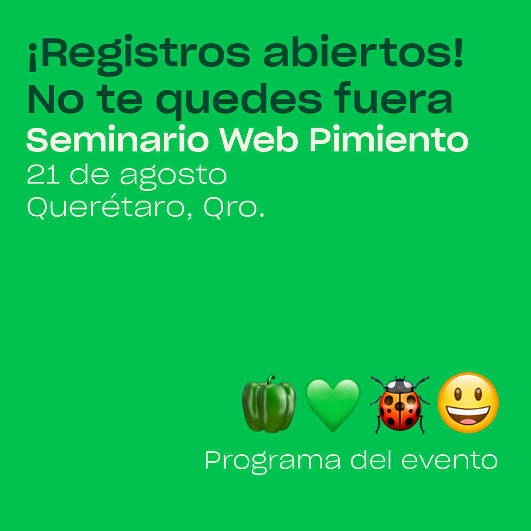 Agenda para el #SeminarioPimiento2025
Conoce las pláticas que tendremos sobre control biológico, innovación y manejo de pimiento.
✅ Virtual y gratuito
📄 Agenda completa: koppert.mx/eventos/mx/sem…
🎯 ¡Regístrate hoy!
koppert.mx/eventos/mx/sem…

#KoppertMX