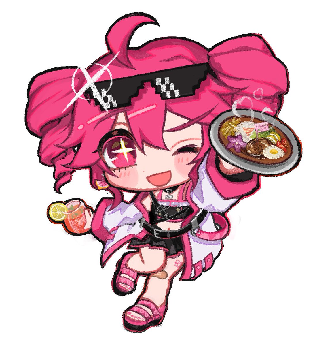 エモカフェのトロピテトさん🌞🌴🌺✨
 #重音テト  #Kasaneteto