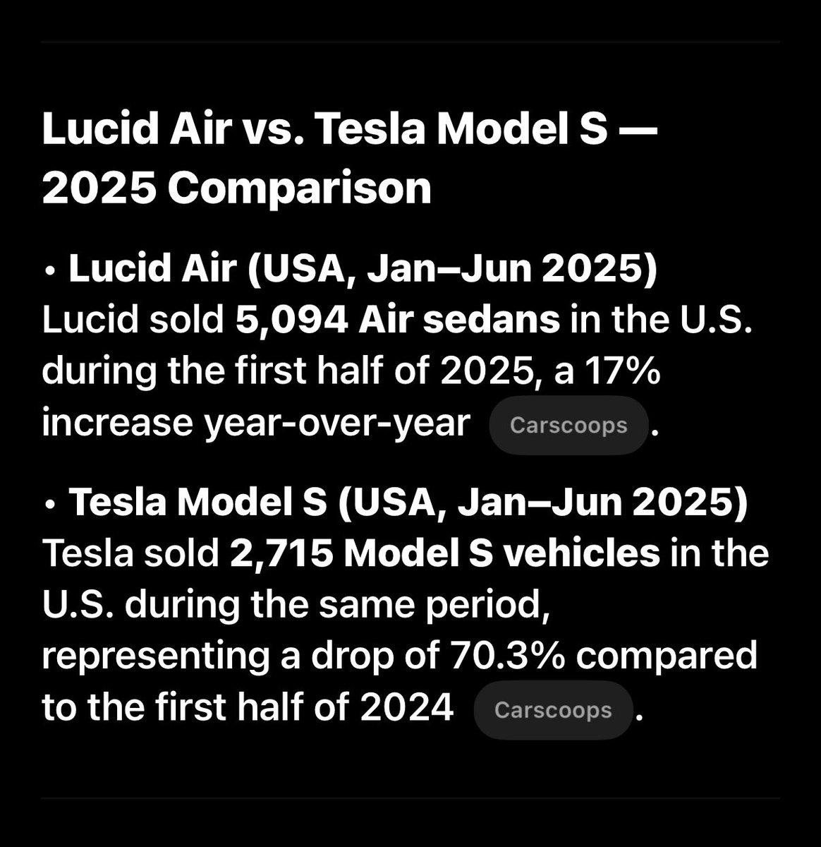 verizonsteve's tweet image. $LCID Great accomplishment by Lucid, outselling $TSLA Model S this year by 2 to 1 💪
Gravity reviews have been stellar and the waiting list to test drive shows a ton of interest!
