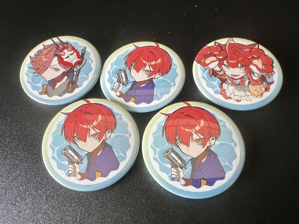 ウオッカ　缶バッジ 5個セット ウオッカ 缶バッジ 5個セット 蛍光缶バッジ44mm, - ZACKKA -ザッカ-