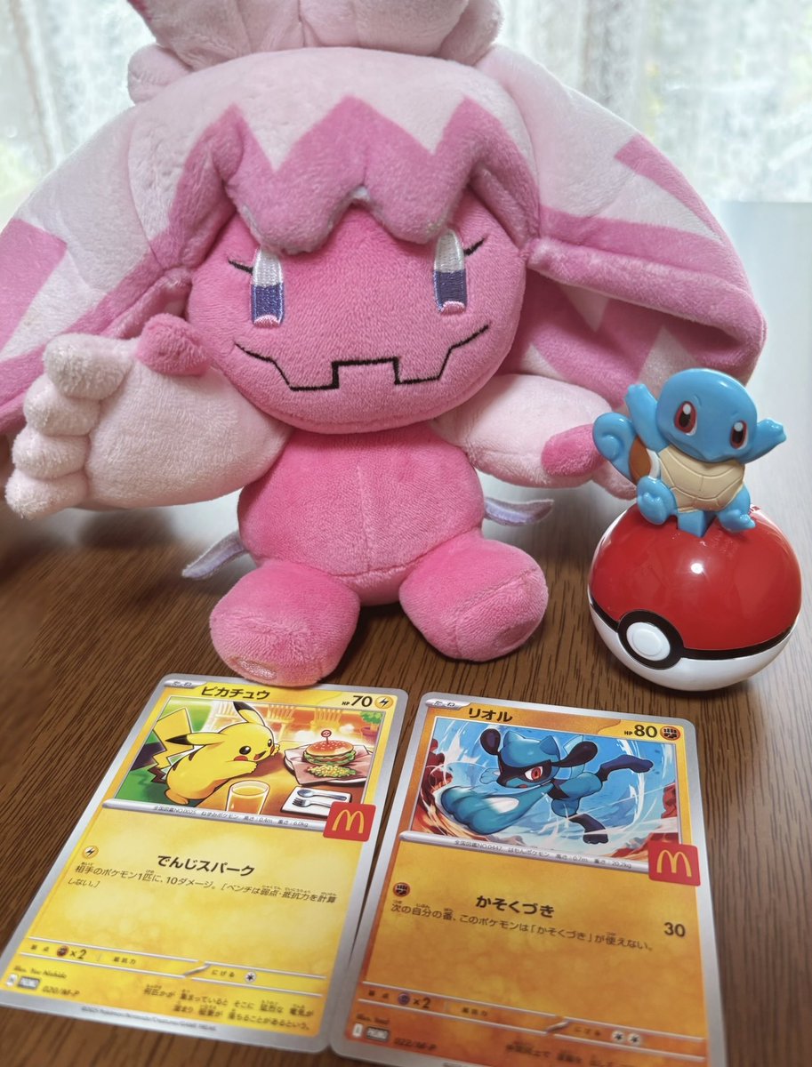 リオルとゼニガメ！かわいい( ⊃ ˙꒳​˙ ⊂)💕
