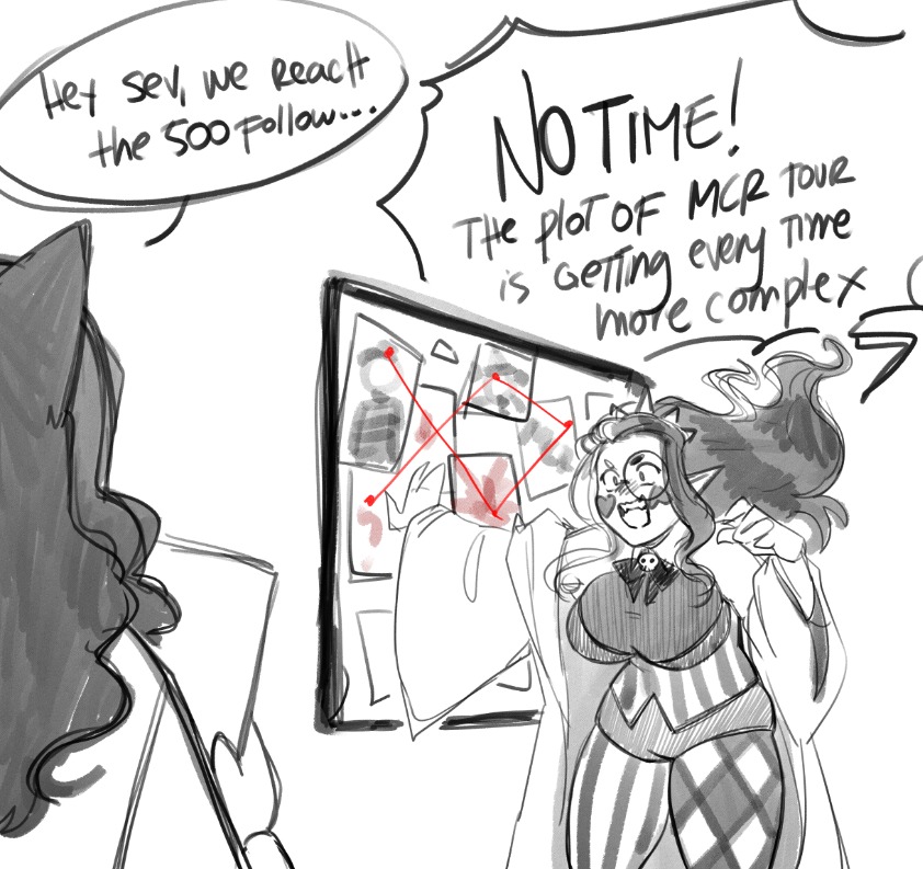 Good news Everyone we reached 500 followers so Raffle time! But the Theme is a Secret in the Meantime  Seven will be rambling about the MCR concert happening in Jan

Rules.

Follow and RT
Drop a Character in the replies to enter

Winners will be Pulled on 25th