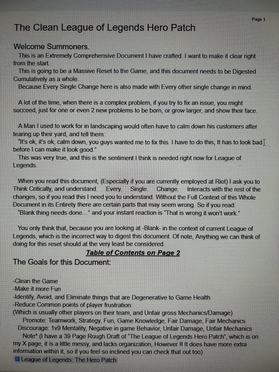 Saving League of Legends 
The Hero Patch

docs.google.com/document/d/1L0…

Clean, Organized, Beautiful Masterpiece.

<a href="/RiotPhroxzon/">Matt Leung-Harrison</a> <a href="/RiotPhreak/">David Turley</a> <a href="/RiotPupulasers/">Pu Liu</a> <a href="/RiotPabro/">Paul Bellezza</a> <a href="/RiotMeddler/">Andrei van Roon</a> <a href="/MarcMerrill/">Tryndamere</a> <a href="/LoLDev/">League of Legends Dev Team</a> <a href="/drewlevin/">Drew Levin</a> <a href="/RiotAugust/">August</a> <a href="/IWDominate/">Christian Rivera</a>