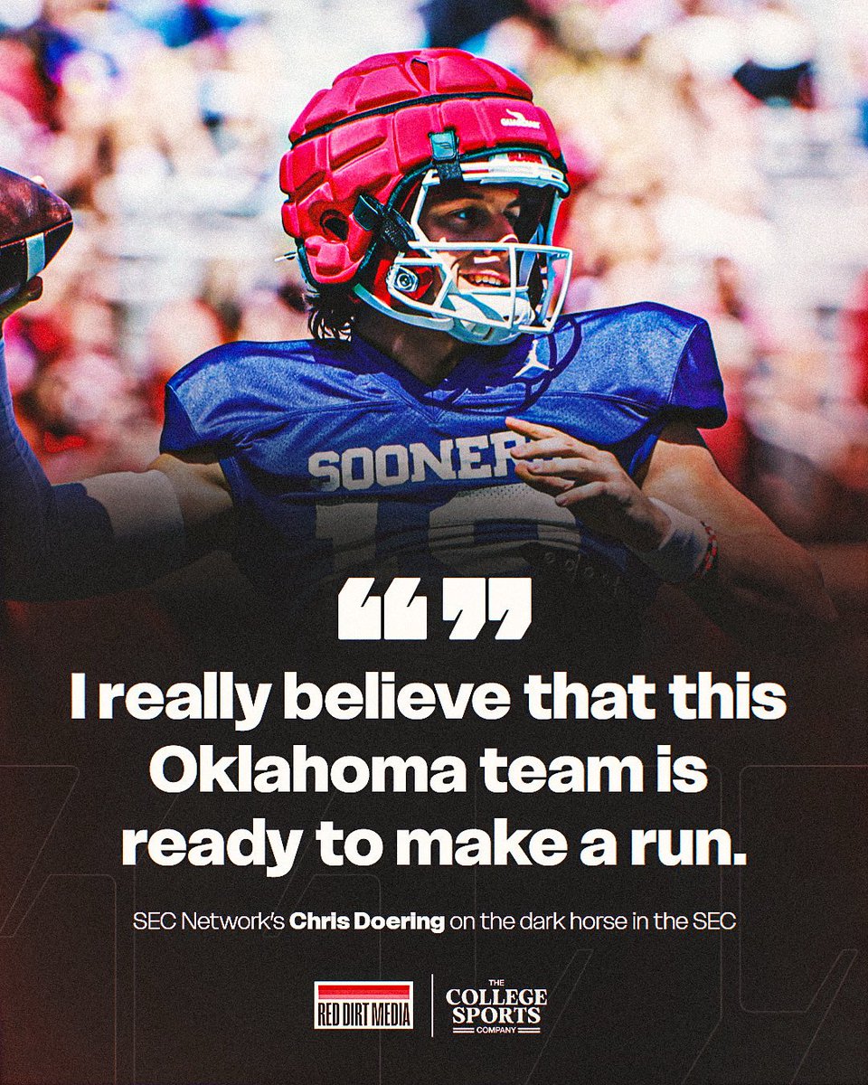 Just last week, Doering picked Mateer as his Heisman favorite. 

The former Florida standout isn’t afraid to show he’s ALL IN on Oklahoma this season.👀
