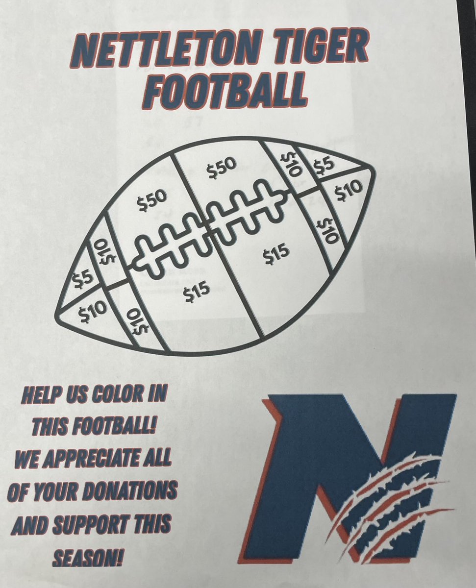 Please support the Tiger football team.