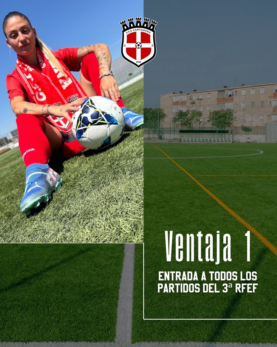 1. Entrada a todos los partidos de casa del 3ªRFEF y por supuesto una gran ayuda como colaborador/a del club.