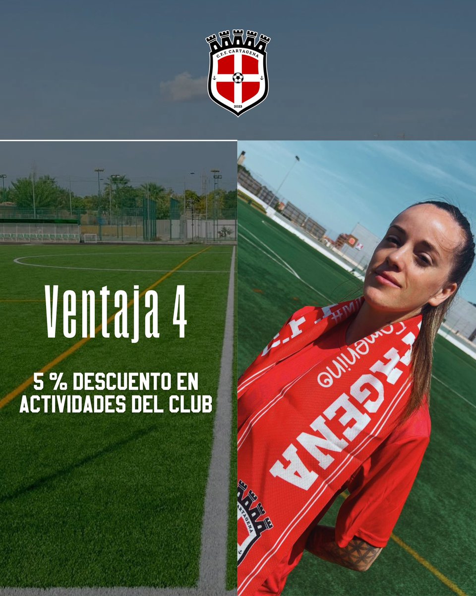 4. Tendrás un 5% de descuento en actividades que el club realice, viajes, cenas y etc.