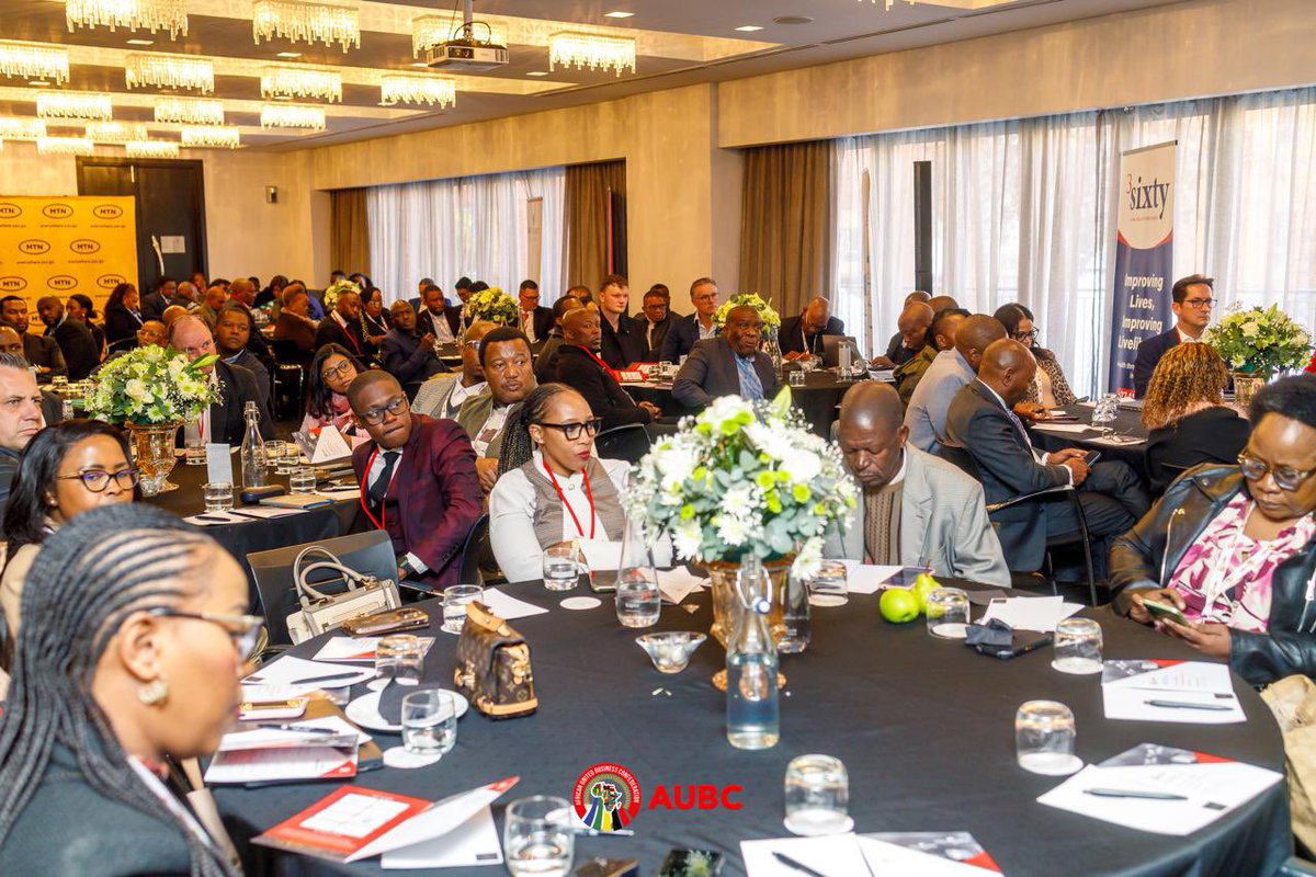 SAUBC1's tweet photo. FLASHBACK: We had a privilege of hosting Minister Parks Tau and Acting DDG Ms Susan Mangole unpacking the R100 Billion Transformation Fund at the AUBC Business Roundtable Dialogue. #AUBC https://t.co/ghMCyxZGKb