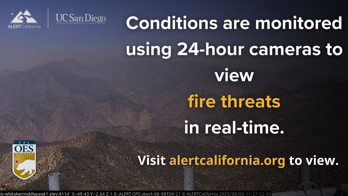 California Governor's Office of Emergency Services (@cal_oes) on Twitter photo In this photo, <a href="/ALERTCalifornia/">ALERTCalifornia</a> cameras are capturing live video of the #CanyonFire. Before and after fires, <a href="/ALERTCalifornia/">ALERTCalifornia</a> cameras are crucial tools to help inform emergency response decision makers.
To see these cameras in action visit, alertcalifornia.org
#CAwx In this photo, <a href="/ALERTCalifornia/">ALERTCalifornia</a> cameras are capturing live video of the #CanyonFire. Before and after fires, <a href="/ALERTCalifornia/">ALERTCalifornia</a> cameras are crucial tools to help inform emergency response decision makers.
To see these cameras in action visit, alertcalifornia.org
#CAwx
