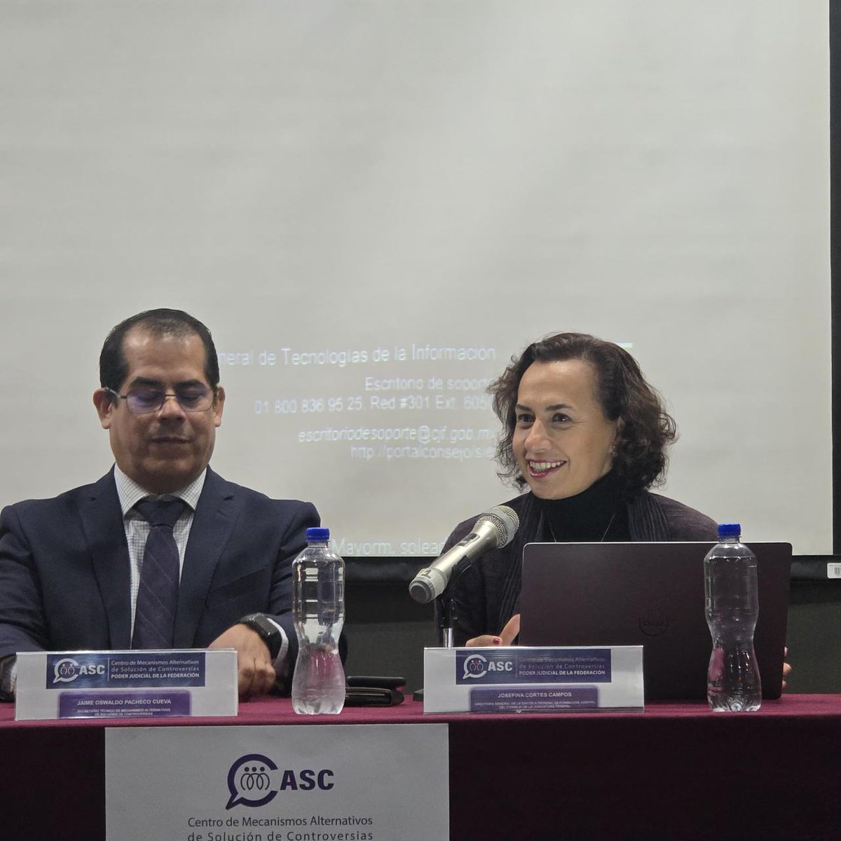 Escuela Federal de Formación Judicial (@effj_mx) on Twitter photo El día de hoy, la Dra.Josefina Cortés Campos acompañó al Mtro.<a href="/rafalobo67/">Rafael Lobo Niembro</a>, Director del CMASC del PJF a la inauguración de los centros de la CDMX y el Edomex, espacios en los que se fortalecerá la cultura del diálogo y la colaboración en nuestro sistema judicial a nivel federal. El día de hoy, la Dra.Josefina Cortés Campos acompañó al Mtro.<a href="/rafalobo67/">Rafael Lobo Niembro</a>, Director del CMASC del PJF a la inauguración de los centros de la CDMX y el Edomex, espacios en los que se fortalecerá la cultura del diálogo y la colaboración en nuestro sistema judicial a nivel federal.