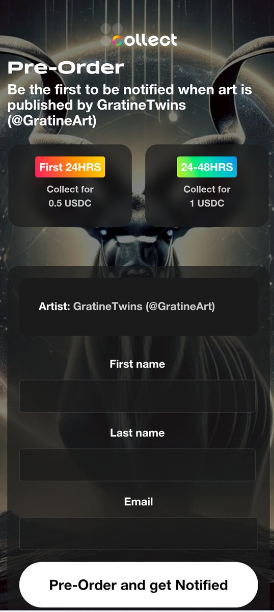 We’re excited to share our art on Collect, a swipeable, TikTok-style platform made for digital art lovers like you. Showcase your favorite pieces by us on #TheFrameTV, #LGOLED, phone or desktop.
Pre-order now. Be the first to be notified #DigitalArt #NFTs

collect.kred/preorder