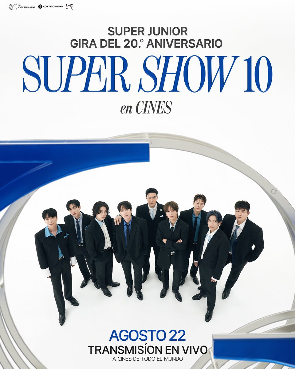 Cinemex's tweet image. ¡No te lo pierdas! Podrás ver el Super Show 10 en vivo. Acompaña a Super Junior este 22 de agosto en Cinemex. 🎤