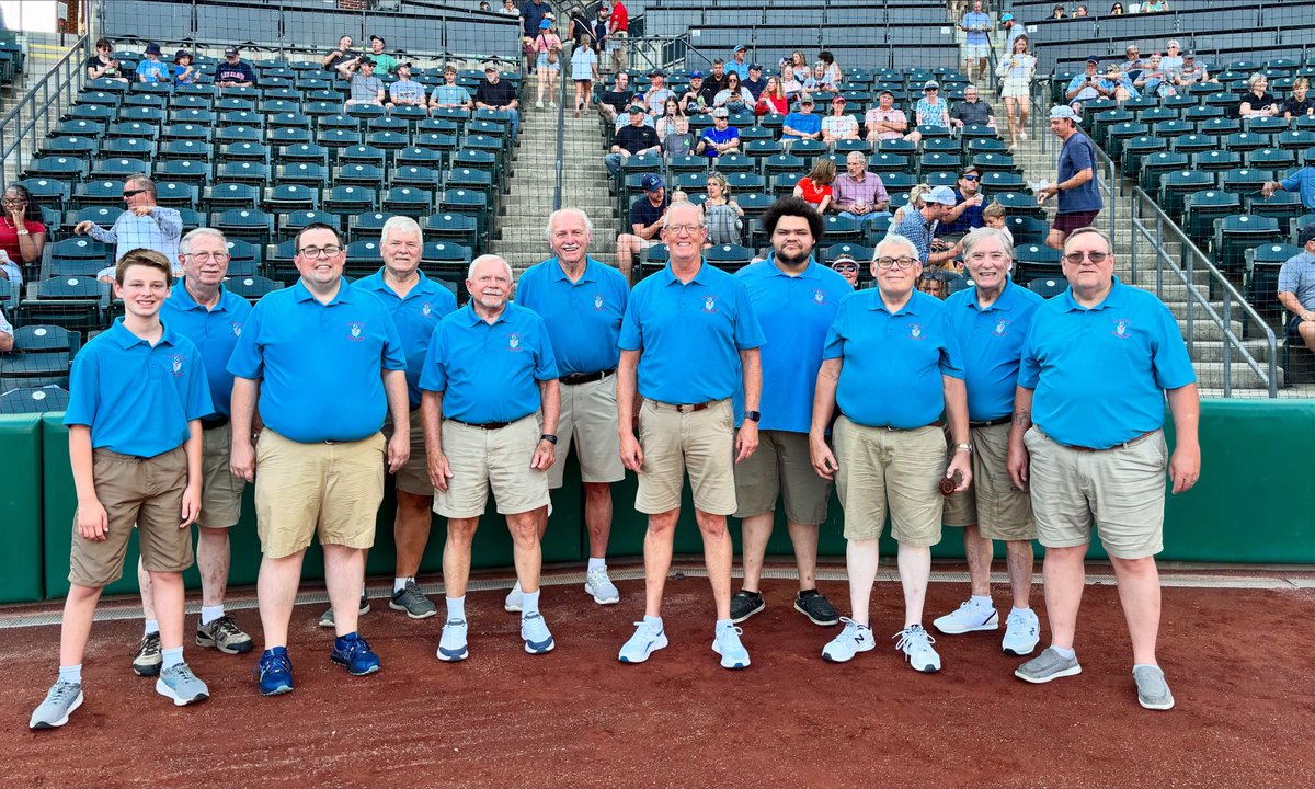 FunCenterChords's tweet image. Tonight  11 Chordsmen sang the National Anthem at a Columbus Clippers game. A beautiful for singing and baseball!
