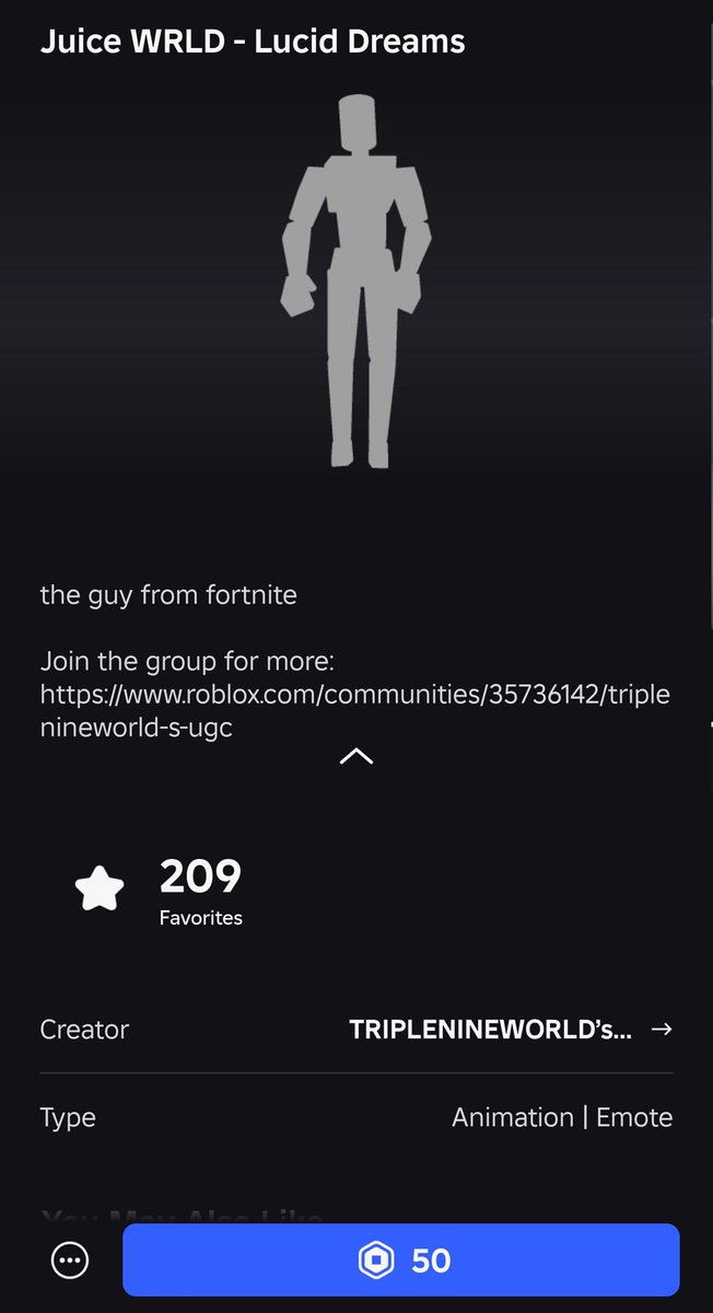 Someone has made the Feeling / Lucid Dreams dance as a emote in ROBLOX 😭

BUY IT HERE:
roblox.com/share?code=c88…