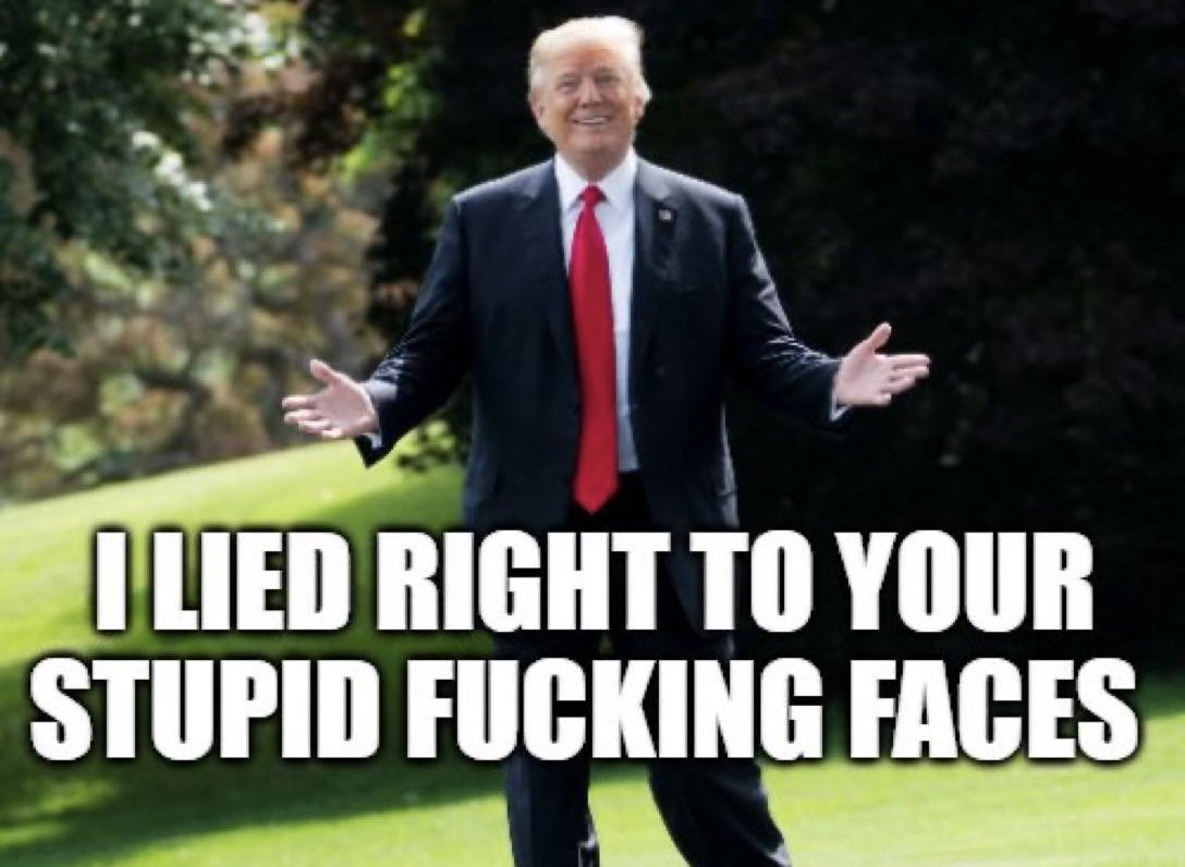 This could be the official GOP campaign poster at this point. They know he lies. He knows they know. And they still clap for the lies like it’s the gospel truth.