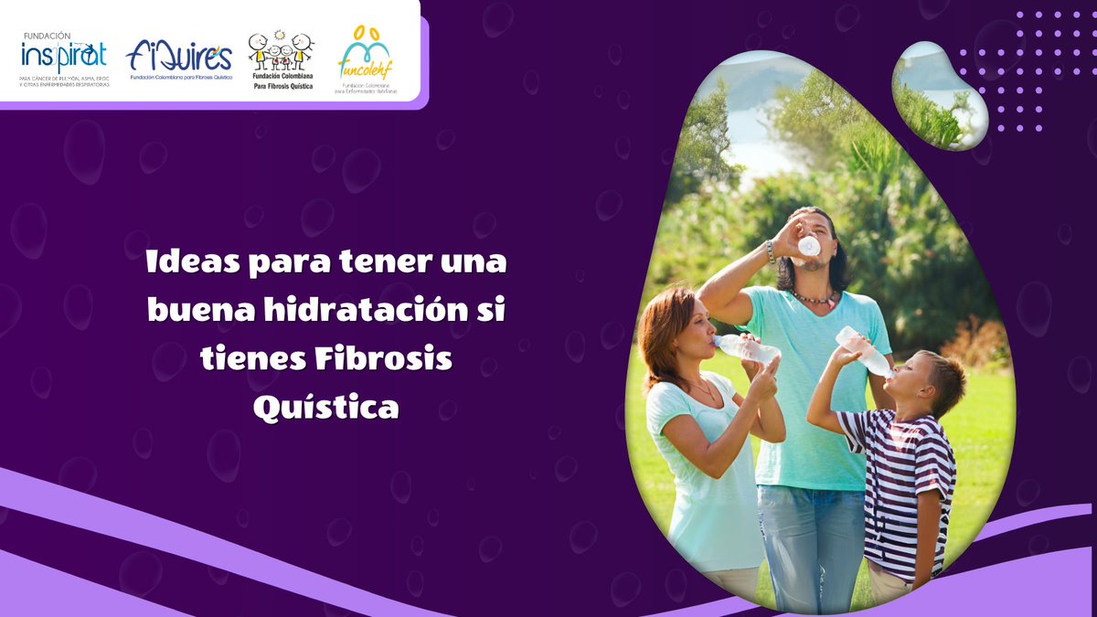 La hidratación adecuada es esencial para las personas con #FibrosisQuística
Algunas ideas incluyen: beber agua constantemente, consumir alimentos ricos en agua, evitar bebidas azucaradas y consultar con profesionales de salud para asegurar una buena hidratación
💜
#FIQUIRES